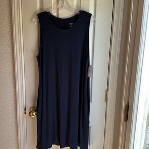 NWT TIME & TRU NAVY BLUE CASUAL DRESS SZ XXL